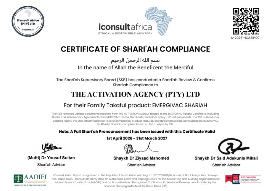 Shariah Certificate - Emergivac 20262027